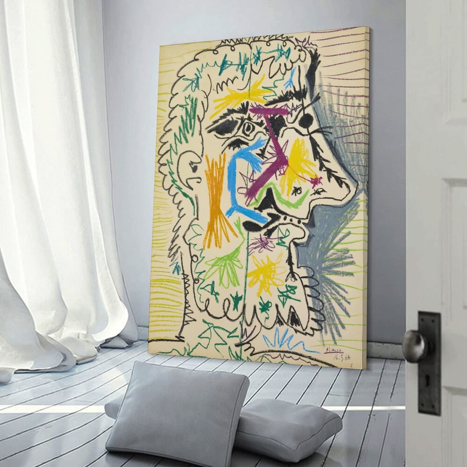 Amazon.co.jp: Pablo Picassoパブロ・ピカソ名画の数々ポスター『ひげ